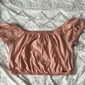 Women's Off-Shoulder Pink Top